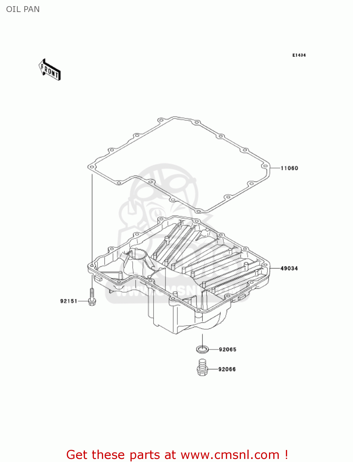 OIL PAN ZX900E2 NINJA ZX9R 2001 USA CALIFORNIA CANADA