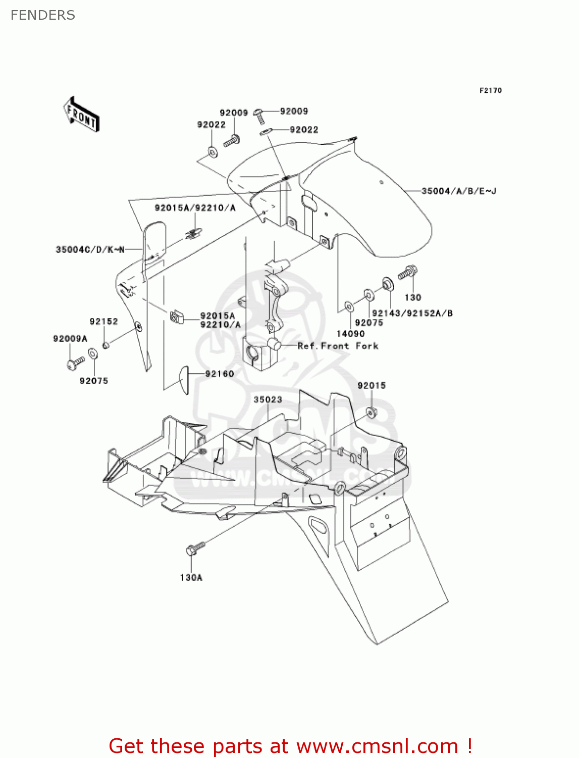 FENDERS ZX900E2 NINJA ZX9R 2001 USA CALIFORNIA CANADA