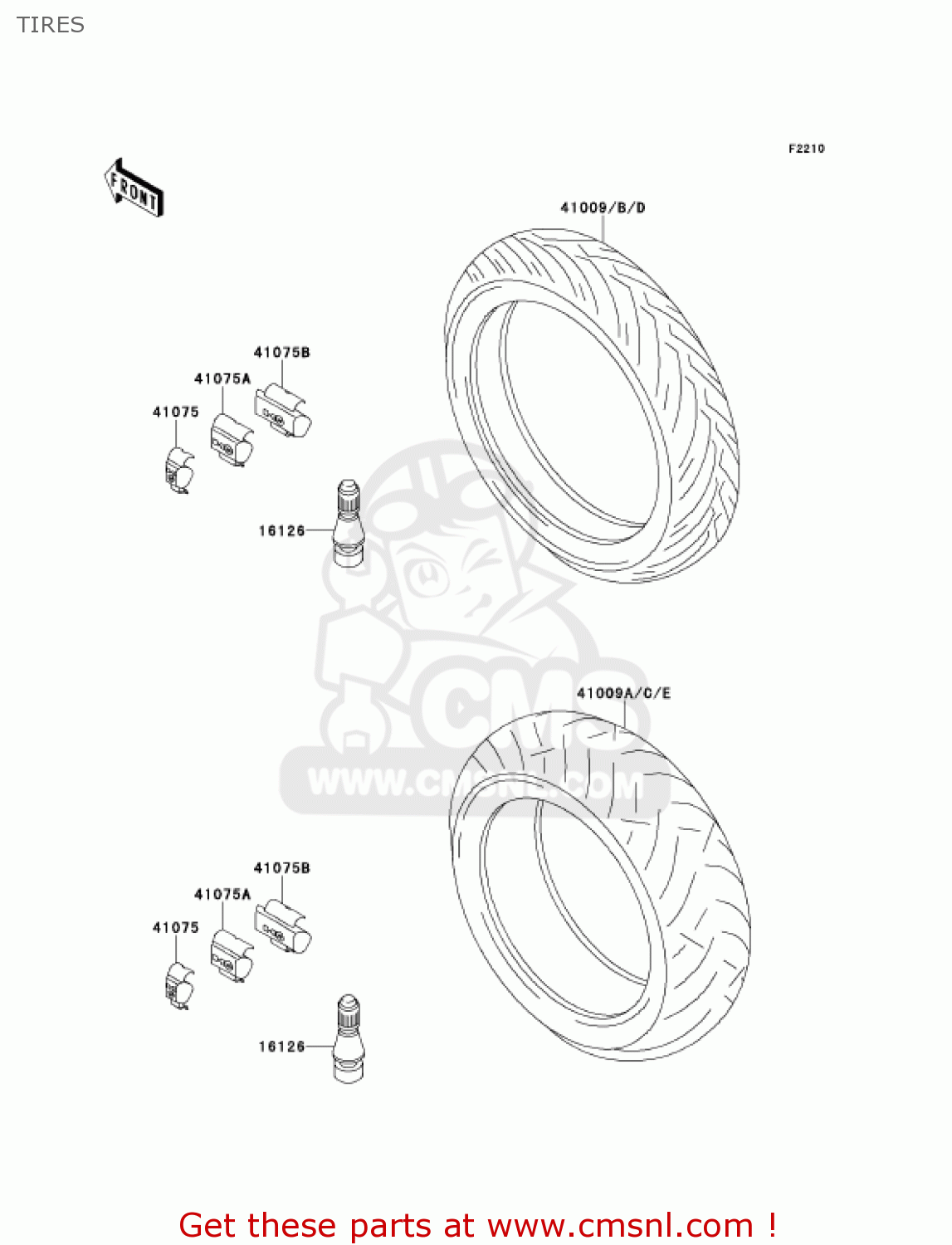 TIRES ZX900E2 NINJA ZX9R 2001 USA CALIFORNIA CANADA