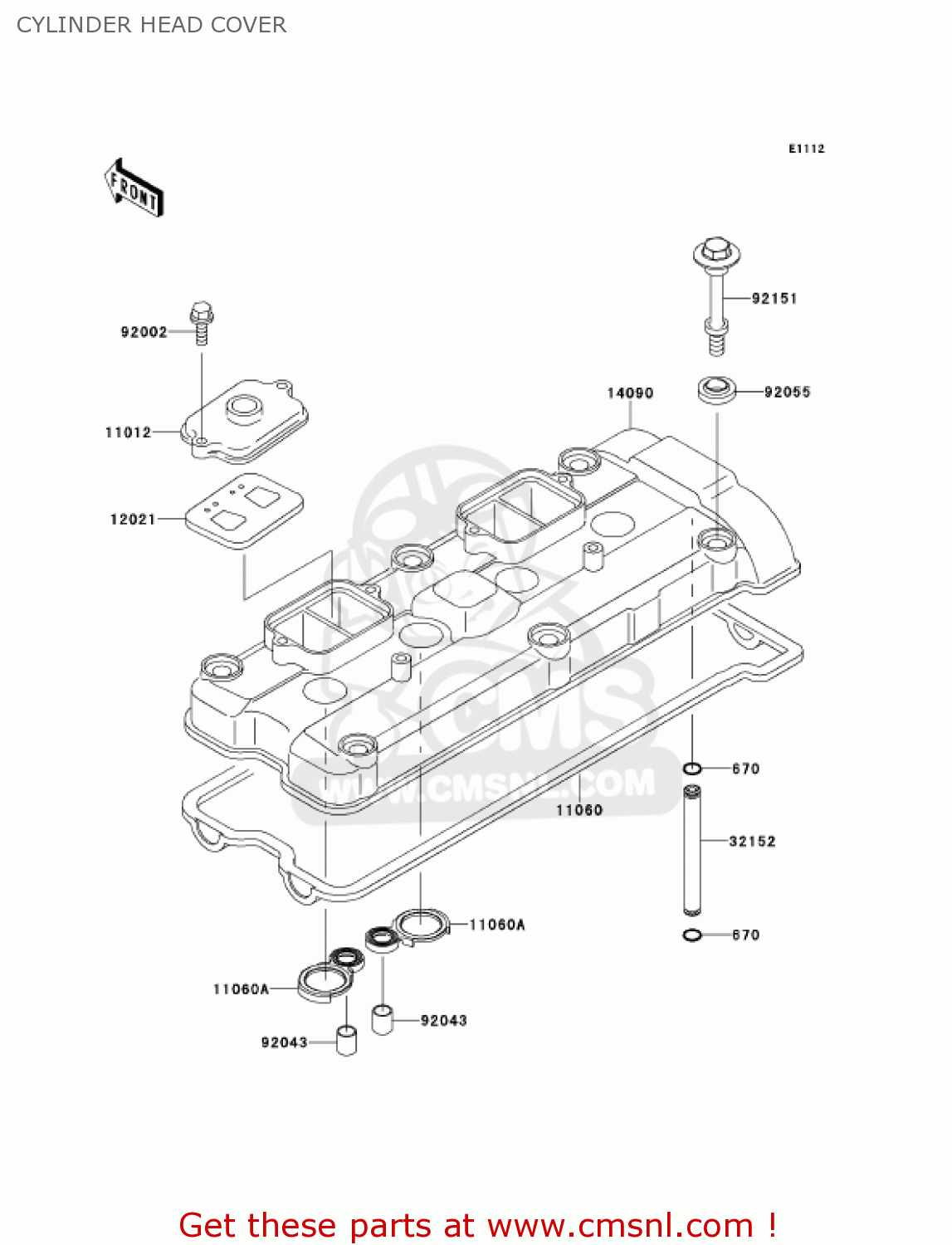 CYLINDER HEAD COVER ZX900E2 NINJA ZX9R 2001 USA CALIFORNIA CANADA