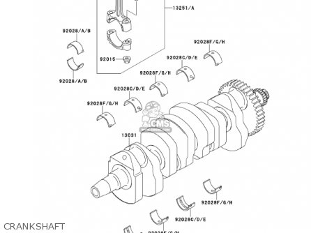 CRANKSHAFT - ZX900E2 NINJA ZX9R 2001 USA CALIFORNIA CANADA