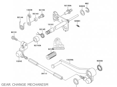GEAR CHANGE MECHANISM - ZX900E2 NINJA ZX9R 2001 USA CALIFORNIA CANADA