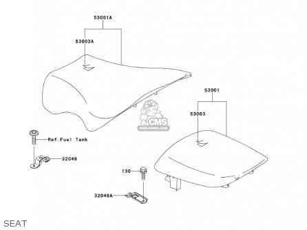 SEAT - ZX900E2 NINJA ZX9R 2001 USA CALIFORNIA CANADA