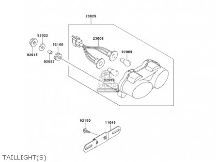 TAILLIGHT(S) - ZX900E2 NINJA ZX9R 2001 USA CALIFORNIA CANADA