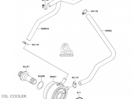 OIL COOLER - ZX900E2 NINJA ZX9R 2001 USA CALIFORNIA CANADA
