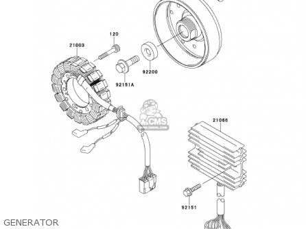 GENERATOR - ZX900E2 NINJA ZX9R 2001 USA CALIFORNIA CANADA