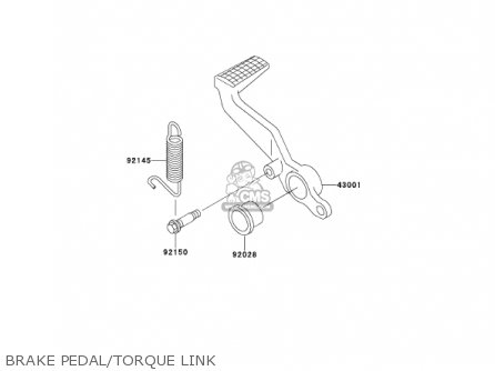 BRAKE PEDAL/TORQUE LINK - ZX900E2 NINJA ZX9R 2001 USA CALIFORNIA CANADA