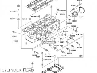 CYLINDER HEAD - ZX900E2 NINJA ZX9R 2001 USA CALIFORNIA CANADA