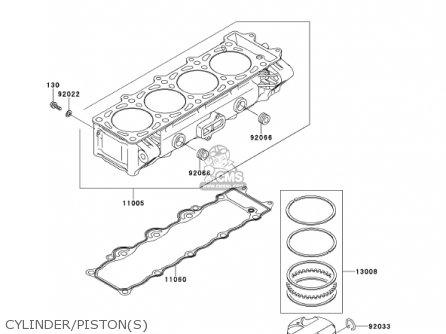 CYLINDER/PISTON(S) - ZX900E2 NINJA ZX9R 2001 USA CALIFORNIA CANADA