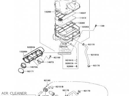 AIR CLEANER - ZX900E2 NINJA ZX9R 2001 USA CALIFORNIA CANADA