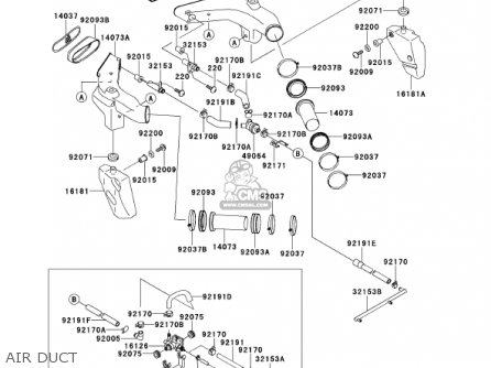 AIR DUCT - ZX900E2 NINJA ZX9R 2001 USA CALIFORNIA CANADA