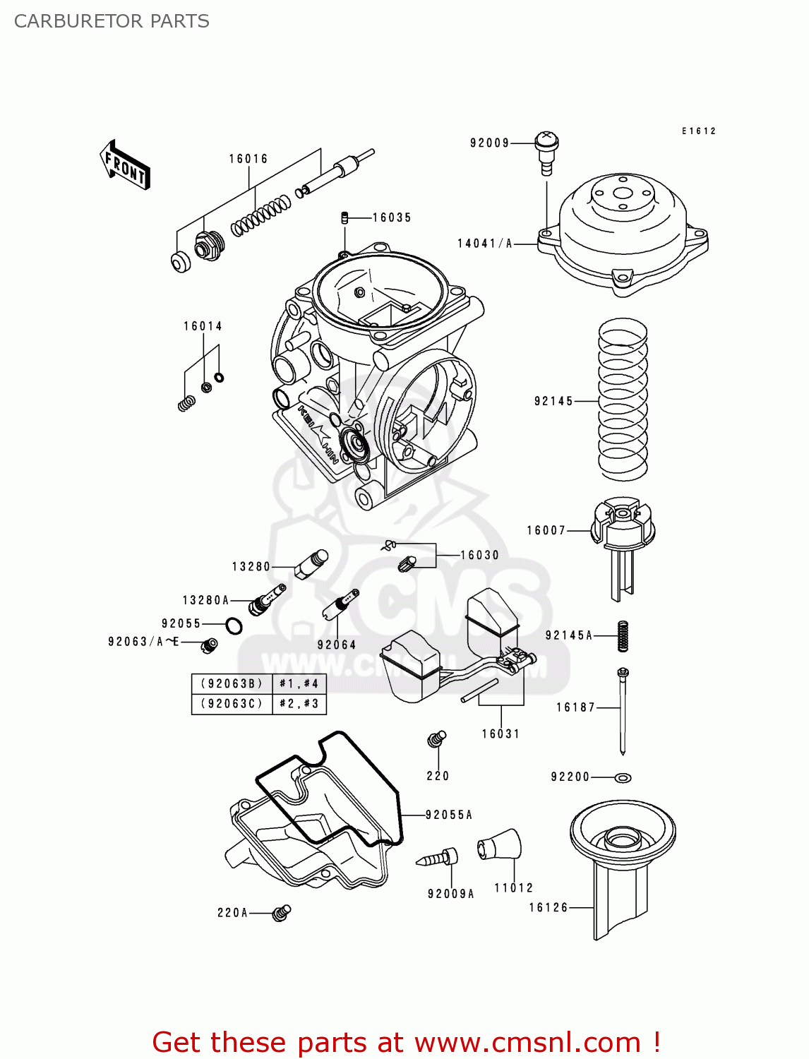 CARBURETOR PARTS ZX900EH1 NINJA ZX9R 2000 EUROPE UK FR IS NR