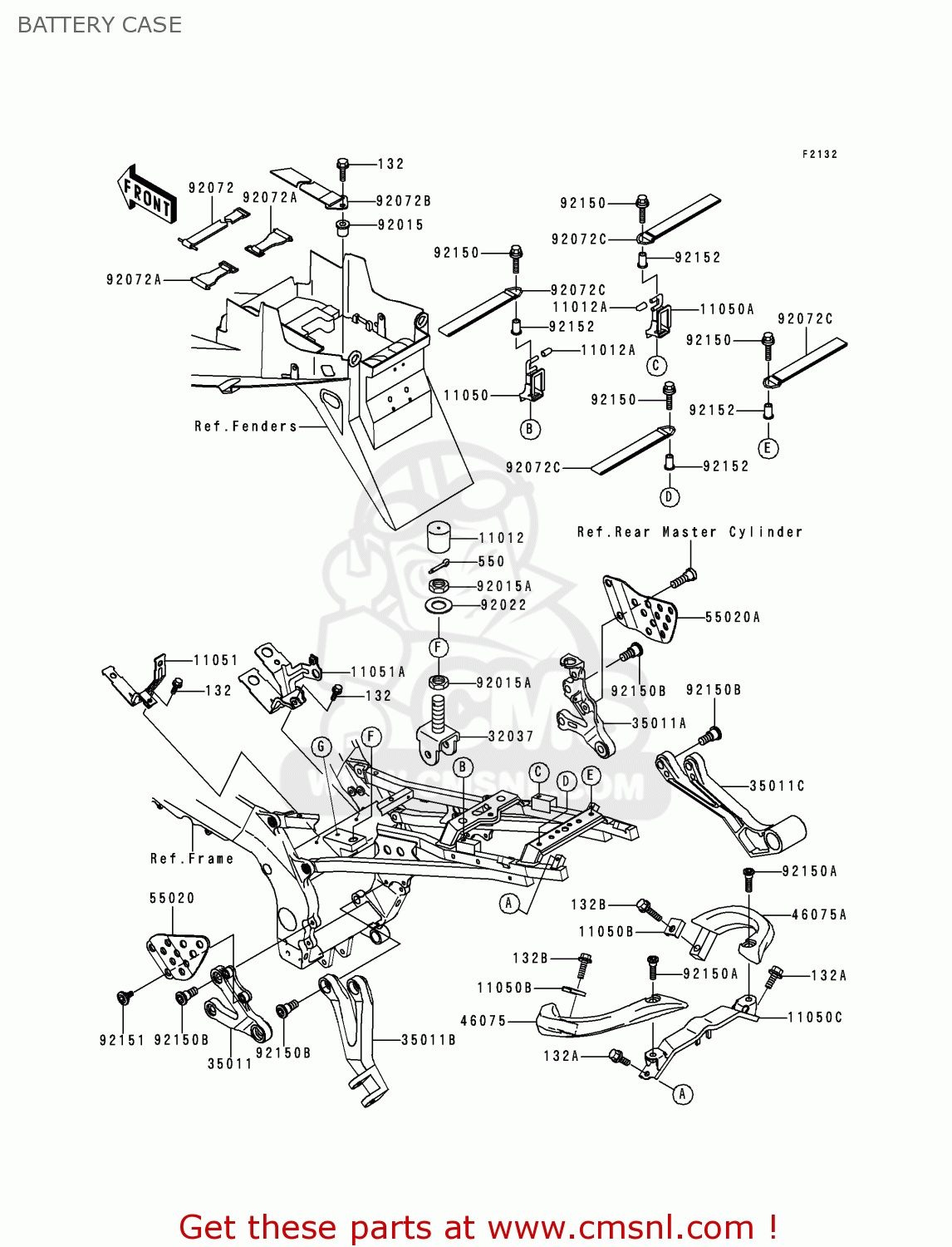 BATTERY CASE ZX900EH1 NINJA ZX9R 2000 EUROPE UK FR IS NR