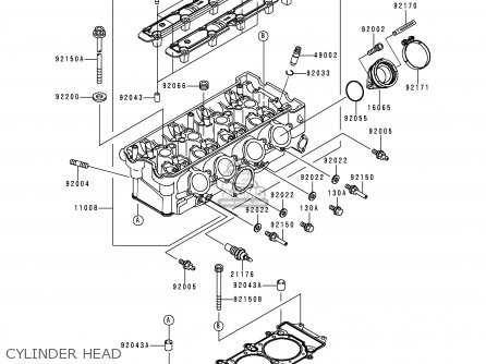 CYLINDER HEAD - ZX900EH1 NINJA ZX9R 2000 EUROPE UK FR IS NR