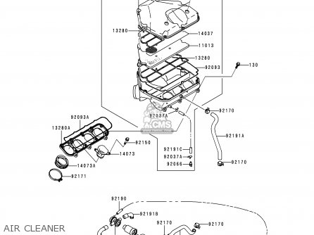 AIR CLEANER - ZX900EH1 NINJA ZX9R 2000 EUROPE UK FR IS NR