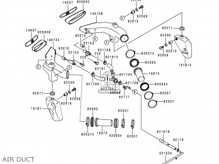 AIR DUCT - ZX900EH1 NINJA ZX9R 2000 EUROPE UK FR IS NR