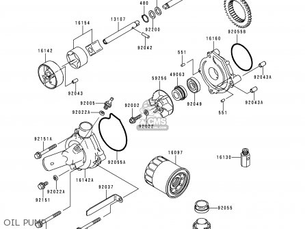 OIL PUMP - ZX900EH1 NINJA ZX9R 2000 EUROPE UK FR IS NR