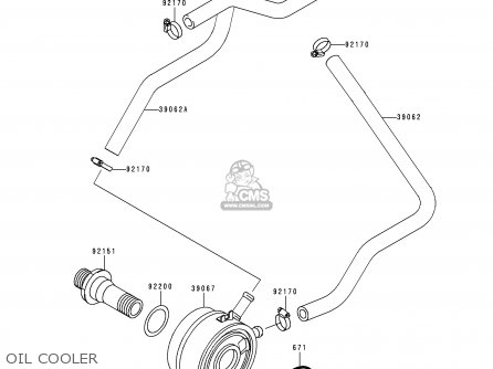 OIL COOLER - ZX900EH1 NINJA ZX9R 2000 EUROPE UK FR IS NR