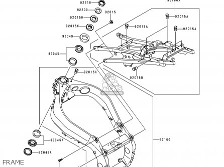 FRAME - ZX900EH1 NINJA ZX9R 2000 EUROPE UK FR IS NR