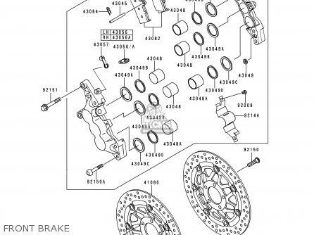 FRONT BRAKE - ZX900EH1 NINJA ZX9R 2000 EUROPE UK FR IS NR