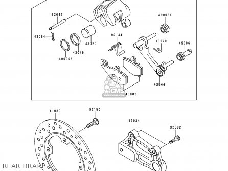 REAR BRAKE - ZX900EH1 NINJA ZX9R 2000 EUROPE UK FR IS NR