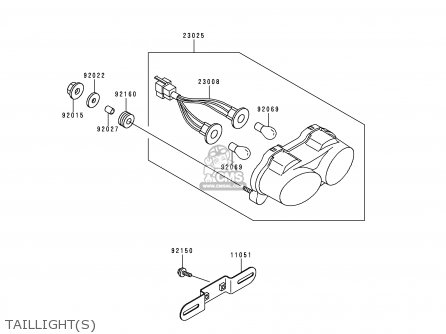 TAILLIGHT(S) - ZX900EH1 NINJA ZX9R 2000 EUROPE UK FR IS NR