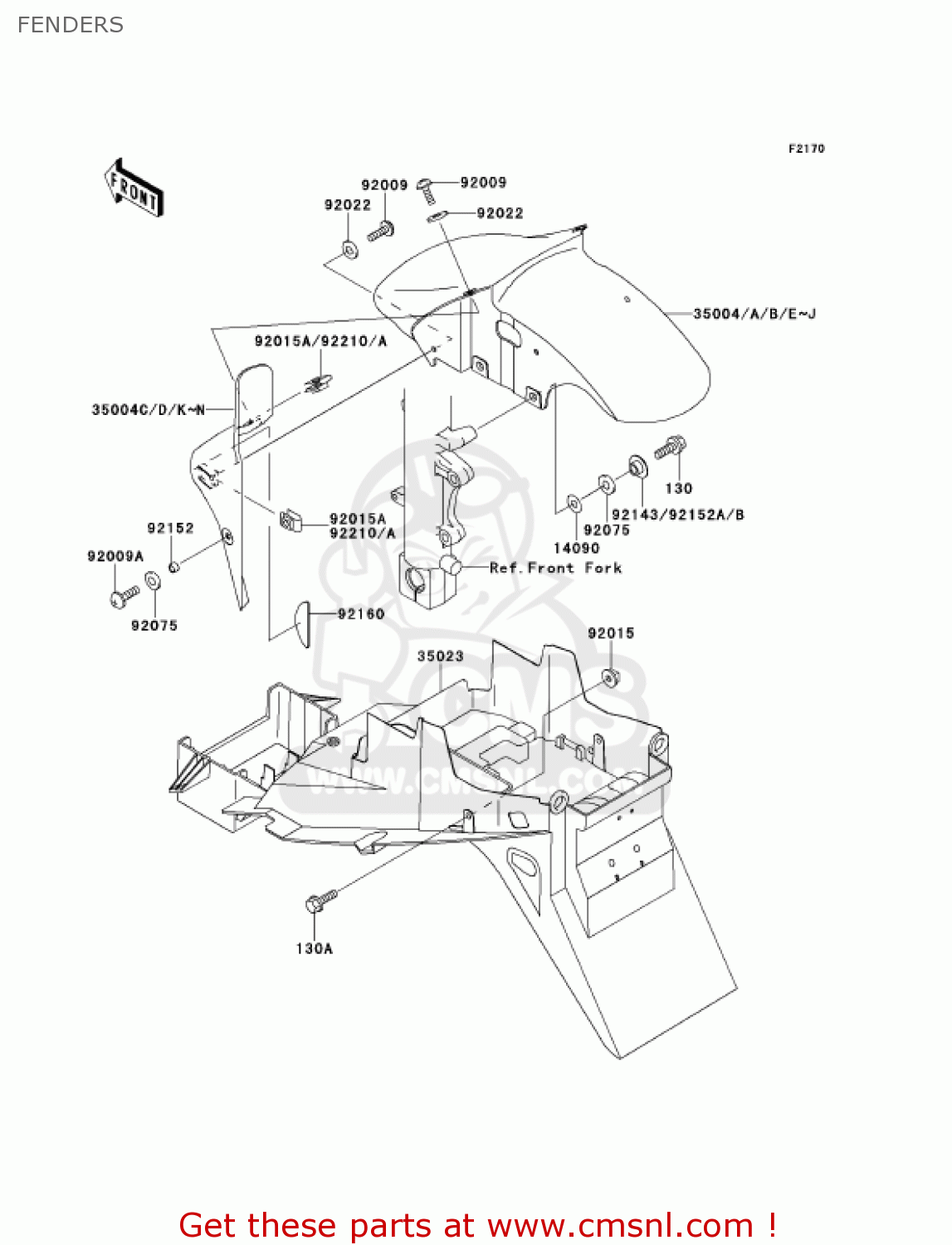 FENDERS ZX900F1 NINJA ZX9R 2002 USA CALIFORNIA CANADA