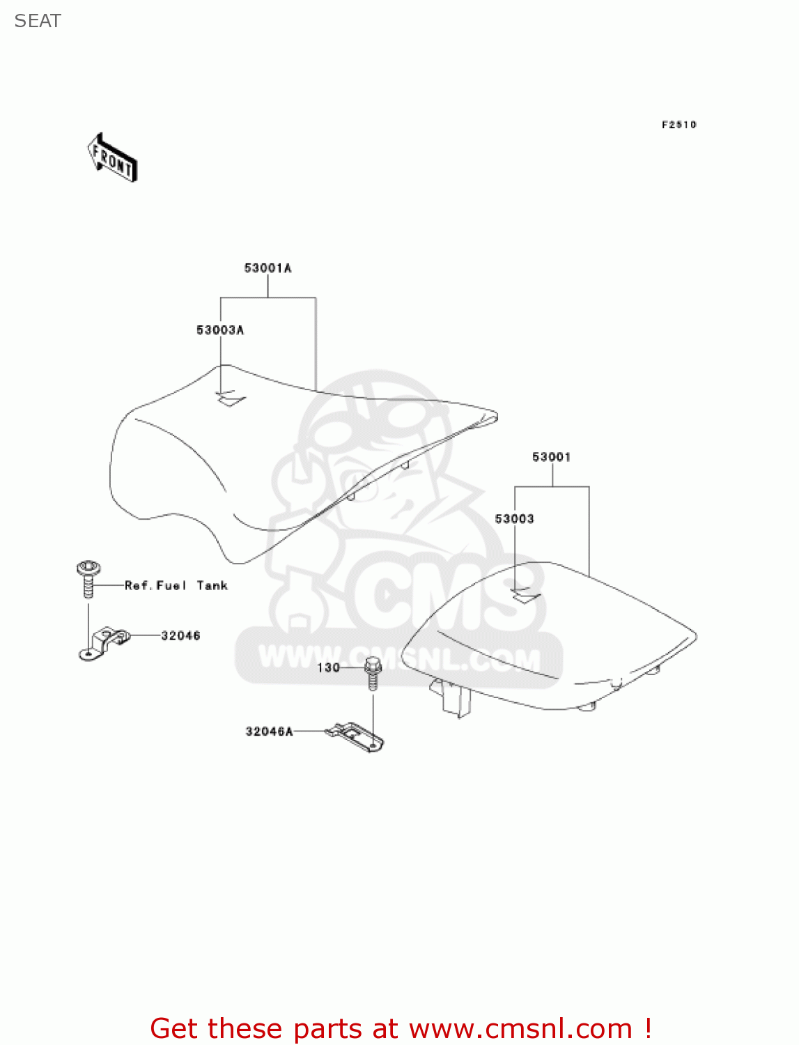SEAT ZX900F1 NINJA ZX9R 2002 USA CALIFORNIA CANADA