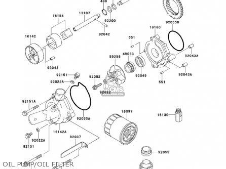 OIL PUMP/OIL FILTER - ZX900F1 NINJA ZX9R 2002 USA CALIFORNIA CANADA