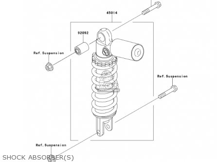 SHOCK ABSORBER(S) - ZX900F1 NINJA ZX9R 2002 USA CALIFORNIA CANADA