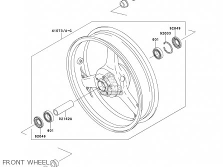 FRONT WHEEL - ZX900F1 NINJA ZX9R 2002 USA CALIFORNIA CANADA