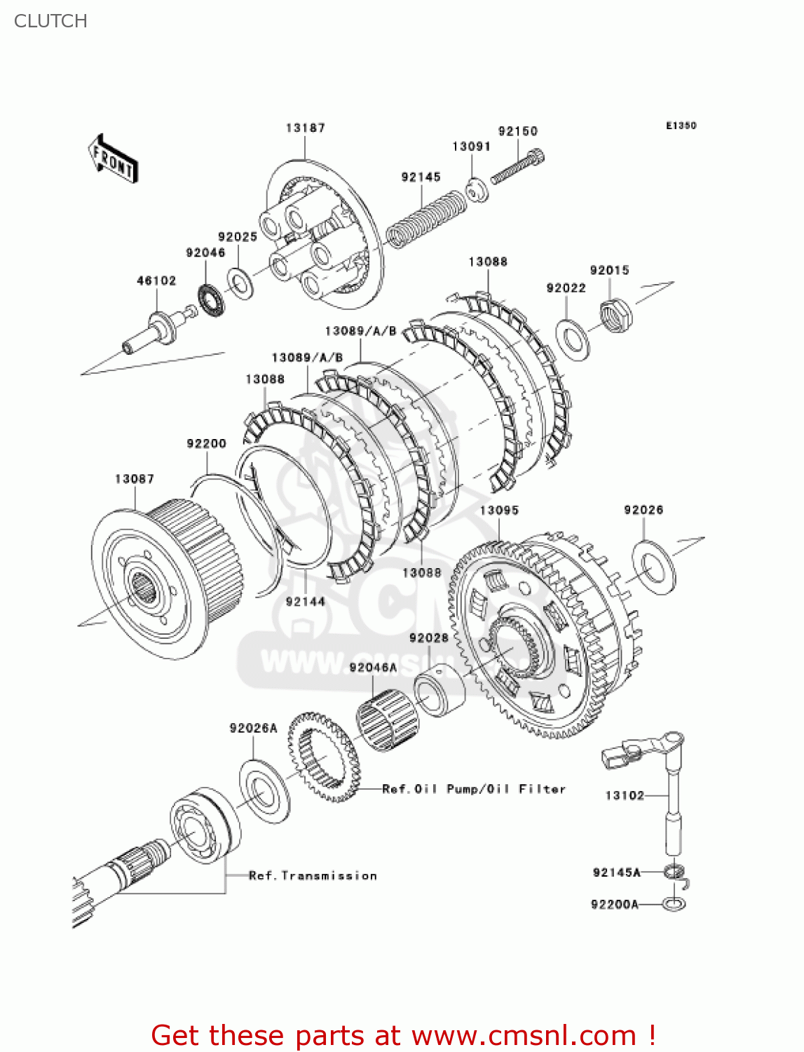 CLUTCH ZX900F2 NINJA ZX9R 2003 USA CALIFORNIA CANADA