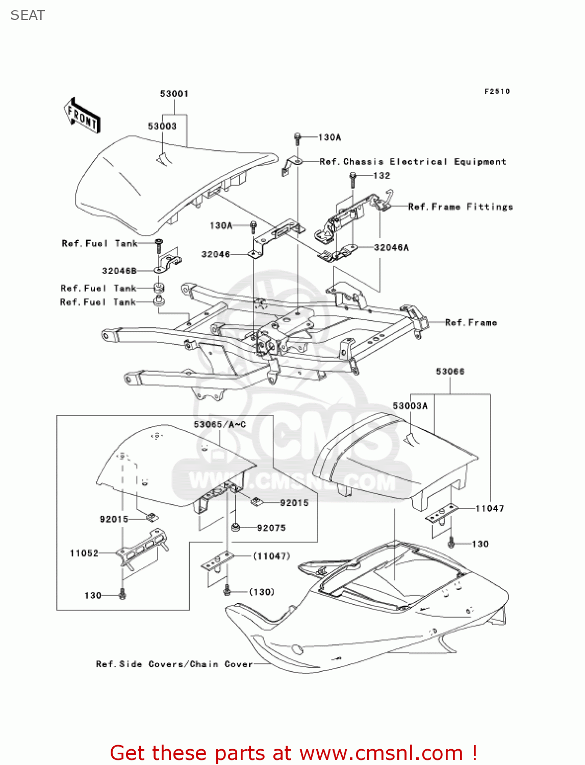 SEAT ZX900F2 NINJA ZX9R 2003 USA CALIFORNIA CANADA