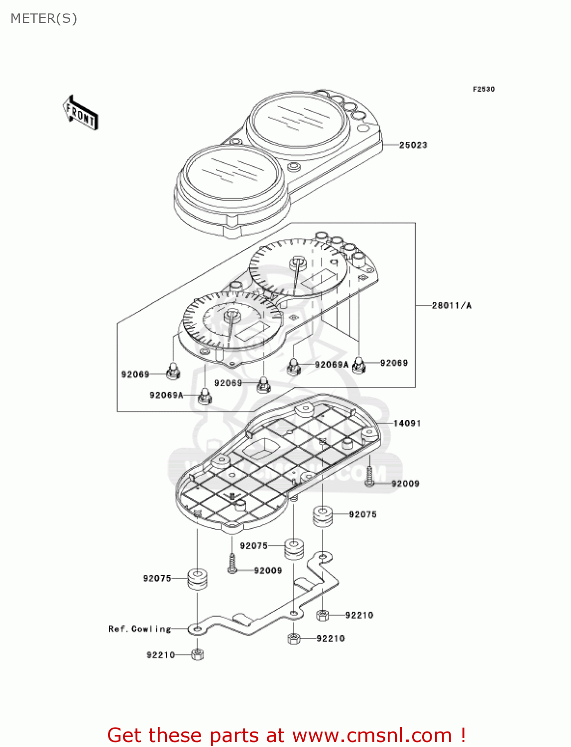 METER(S) ZX900F2 NINJA ZX9R 2003 USA CALIFORNIA CANADA