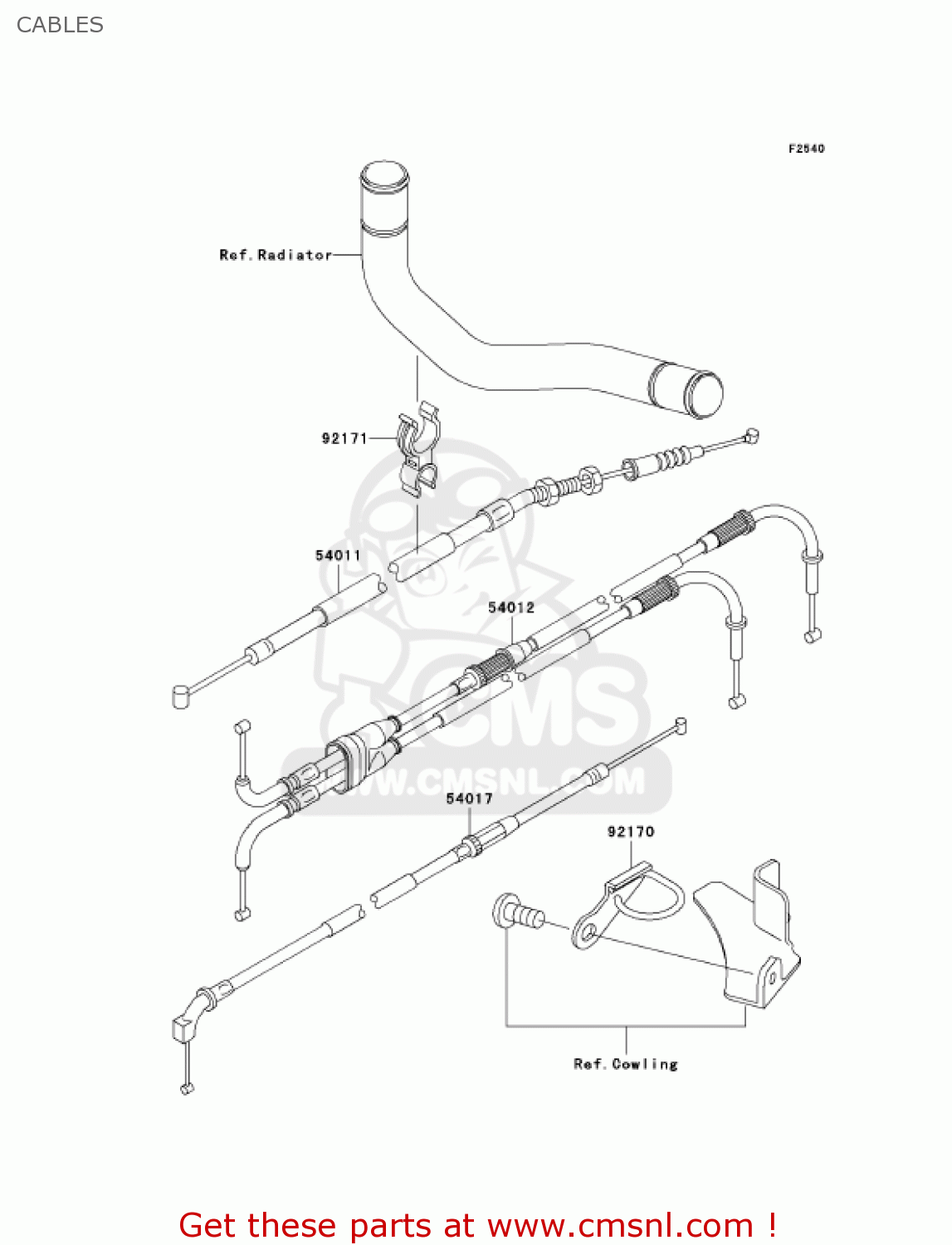 CABLES ZX900F2 NINJA ZX9R 2003 USA CALIFORNIA CANADA