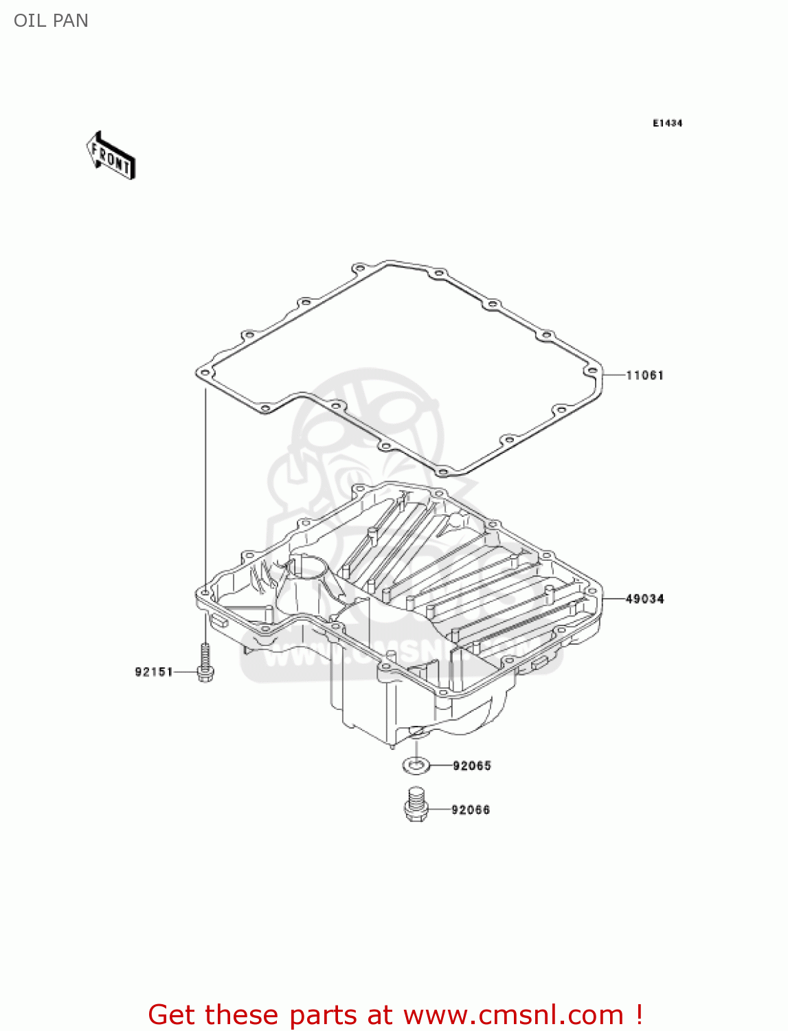 OIL PAN ZX900F2 NINJA ZX9R 2003 USA CALIFORNIA CANADA