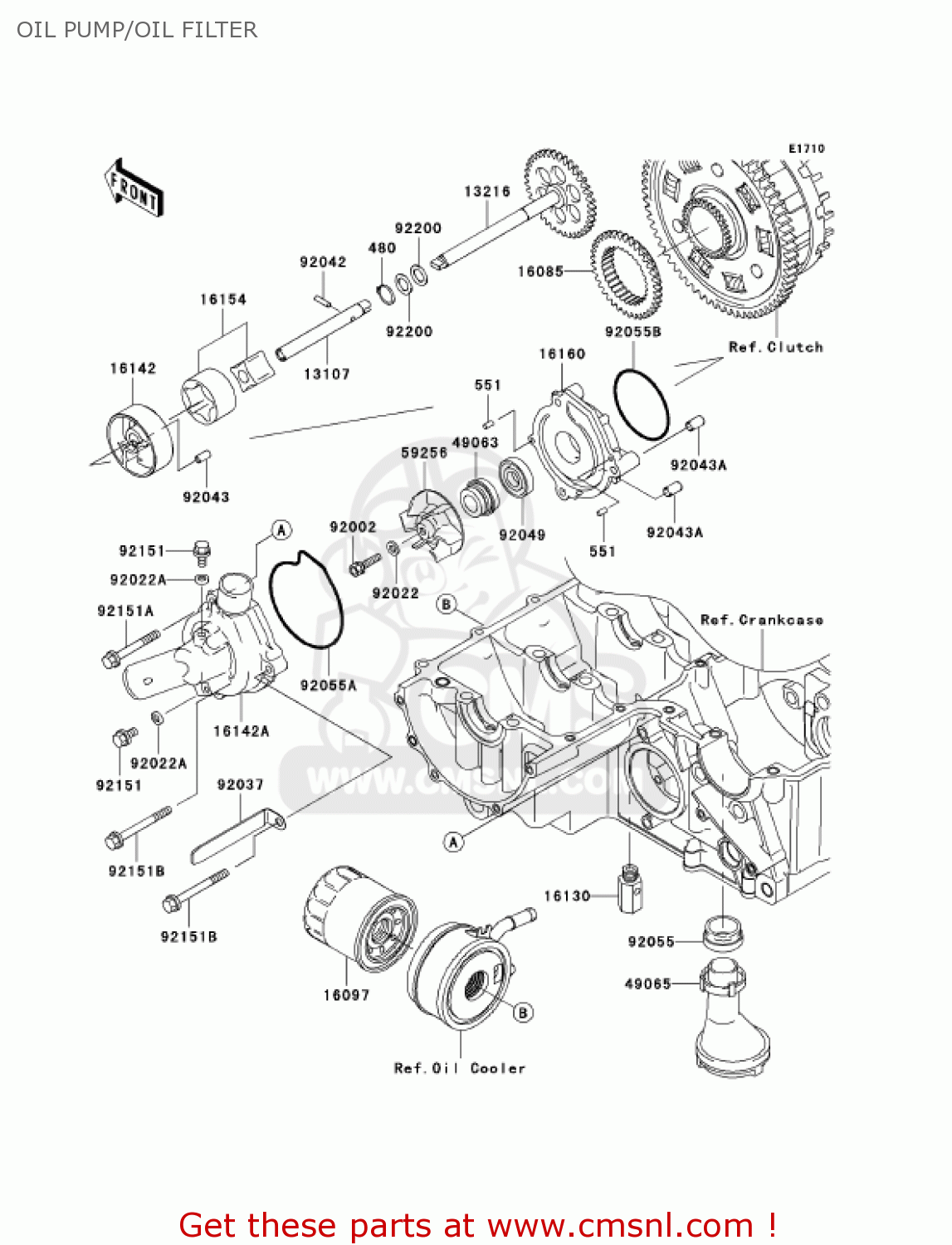 OIL PUMP/OIL FILTER ZX900F2 NINJA ZX9R 2003 USA CALIFORNIA CANADA