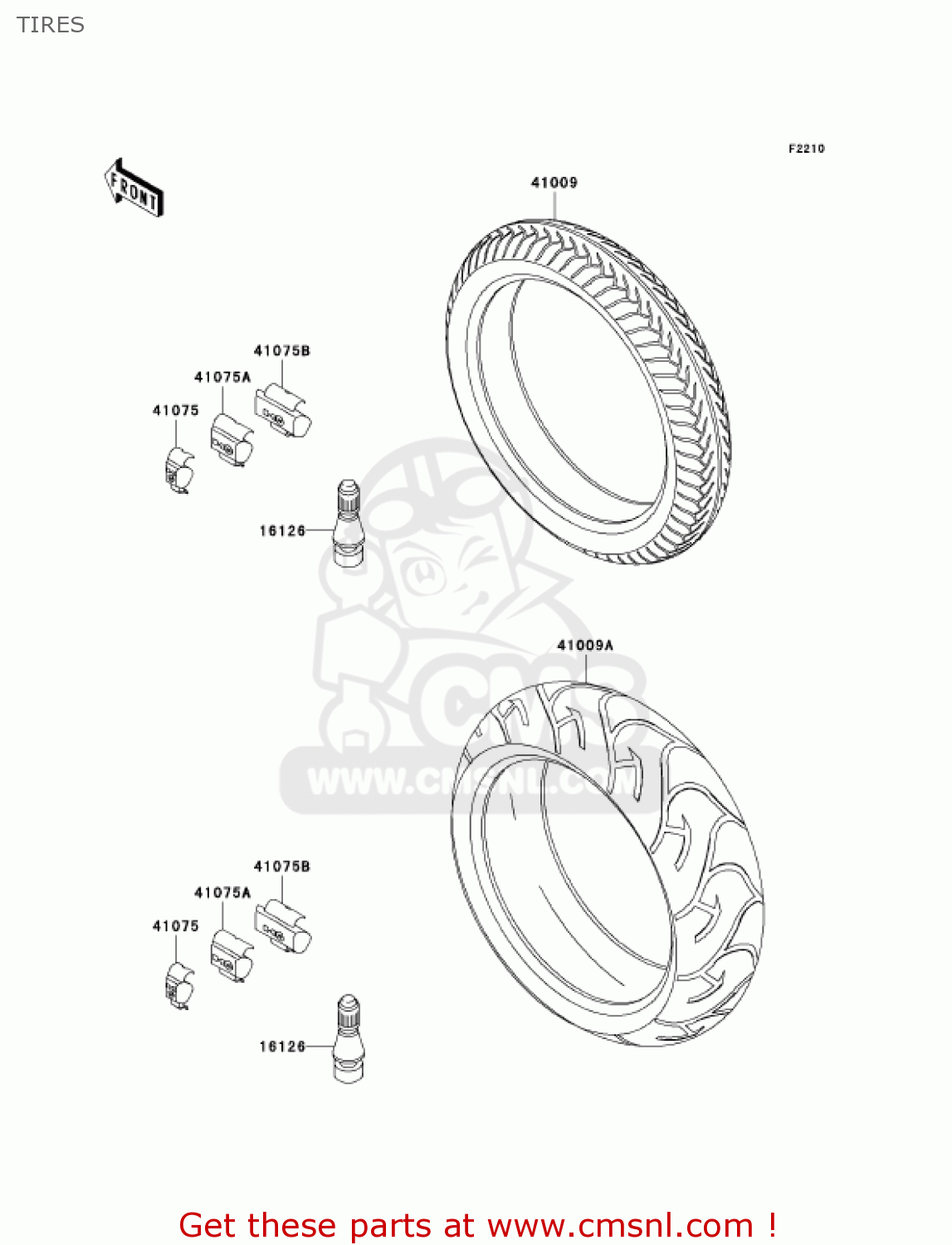 TIRES ZX900F2 NINJA ZX9R 2003 USA CALIFORNIA CANADA