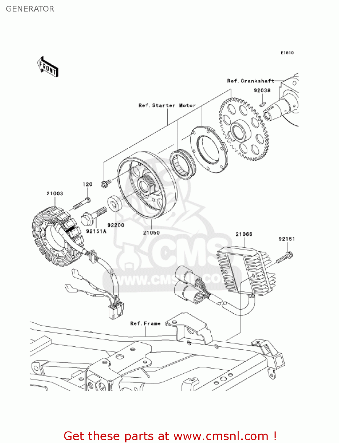 GENERATOR ZX900F2 NINJA ZX9R 2003 USA CALIFORNIA CANADA