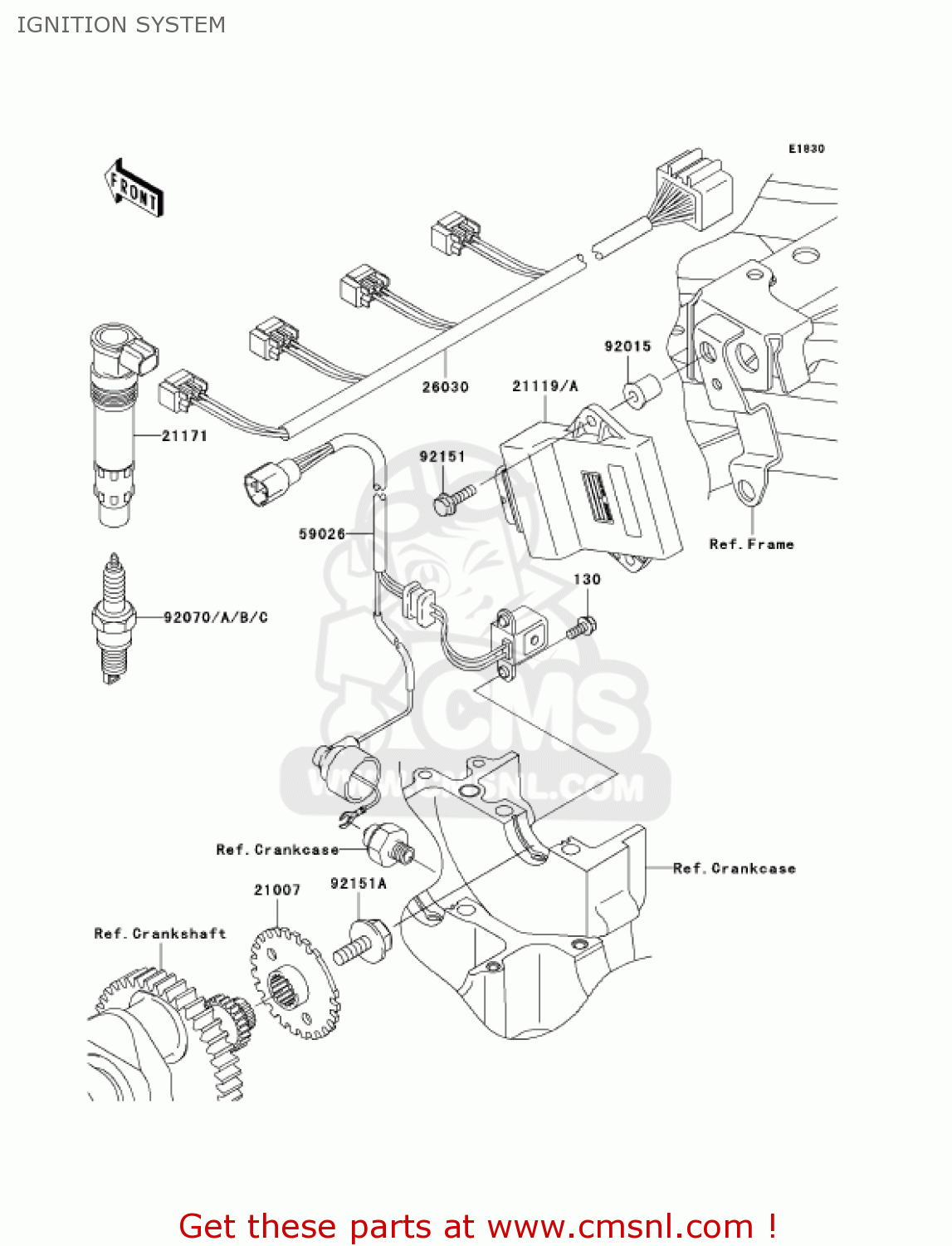 IGNITION SYSTEM ZX900F2 NINJA ZX9R 2003 USA CALIFORNIA CANADA