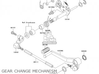 GEAR CHANGE MECHANISM - ZX900F2 NINJA ZX9R 2003 USA CALIFORNIA CANADA
