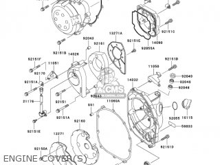ENGINE COVER(S) - ZX900F2 NINJA ZX9R 2003 USA CALIFORNIA CANADA