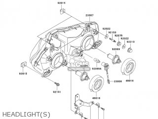 HEADLIGHT(S) - ZX900F2 NINJA ZX9R 2003 USA CALIFORNIA CANADA