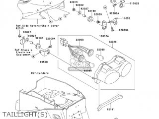 TAILLIGHT(S) - ZX900F2 NINJA ZX9R 2003 USA CALIFORNIA CANADA