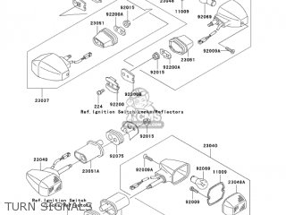 TURN SIGNALS - ZX900F2 NINJA ZX9R 2003 USA CALIFORNIA CANADA