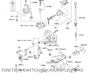 IGNITION SWITCH/LOCKS/REFLECTORS - ZX900F2 NINJA ZX9R 2003 USA CALIFORNIA CANADA