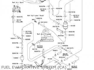 FUEL EVAPORATIVE SYSTEM (CA) - ZX900F2 NINJA ZX9R 2003 USA CALIFORNIA CANADA