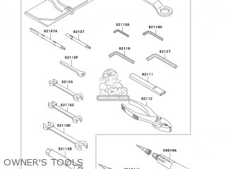 OWNER'S TOOLS - ZX900F2 NINJA ZX9R 2003 USA CALIFORNIA CANADA