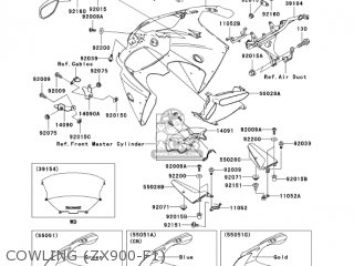 COWLING (ZX900-F1) - ZX900F2 NINJA ZX9R 2003 USA CALIFORNIA CANADA