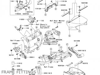 FRAME FITTINGS - ZX900F2 NINJA ZX9R 2003 USA CALIFORNIA CANADA